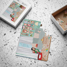 Load image into Gallery viewer, Girl in Modern Livingroom Jigsaw Puzzle, 30-Piece