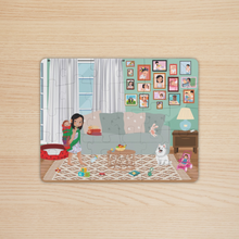 Load image into Gallery viewer, Girl in Modern Livingroom Jigsaw Puzzle, 30-Piece