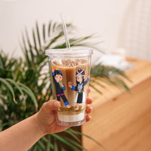 Load image into Gallery viewer, Boba Clear Plastic Tumbler with Straw