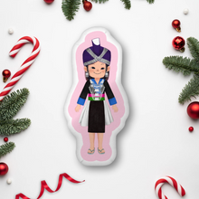Load image into Gallery viewer, Purple Turban Girl Plushie Pillow