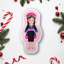 Load image into Gallery viewer, Hmong Leeg Girl Plushie Pillow