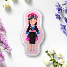 Load image into Gallery viewer, Hmong Leeg Girl Plushie Pillow