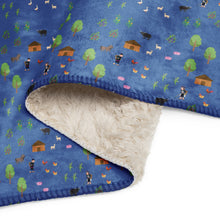 Load image into Gallery viewer, Cartoon Paj Ntaub Sherpa Blanket by Tory Envy