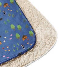 Load image into Gallery viewer, Cartoon Paj Ntaub Sherpa Blanket by Tory Envy