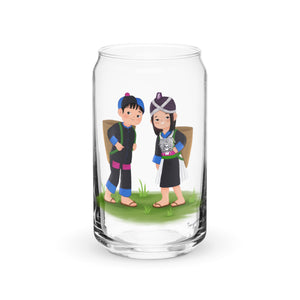 Hmong Kids Can-shaped glass