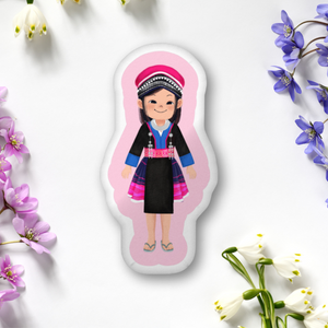 Hmong Leeg Girl Plushie Pillow