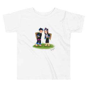 Hmong Boy and Girl in Traditional Clothing T-Shirt (Unisex)
